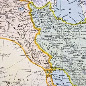 Partial Map Of Turkey Kurdistan Iraq Persia Middle East In 1890S From The Citizens Atlas Of The World Published London Circa 1899