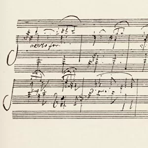 Portion Of The Ms. Of Ludwig Van Beethovens Sonata In A, Op. 101