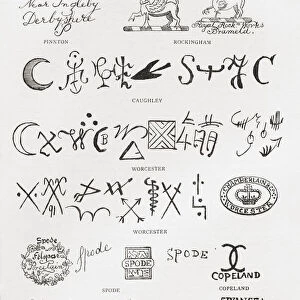 Pottery and porcelain marks. From The Business Encyclopaedia and Legal Adviser, published 1907