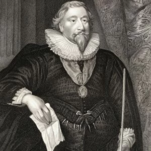 Richard Weston 1St Earl Of Portland 1577-1634 English Statesman From The Book "Lodges British Portraits"Published London 1823