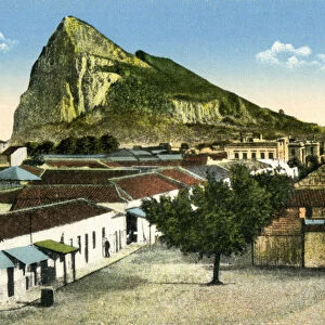 Rock Of Gibraltar Seen From La Linea De La Concepcion, Cadiz Province, Spain. After A Photograph From Circa 1900