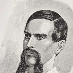 Sir Richard Francis Burton, 1821-1890 British Explorer, Translator, Writer, Soldier, Orientalist, Ethnologist, Linguist, Poet, Hypnotist, Fencer And Diplomat. Portrait Presented To Him With His Wifes Portrait As A Wedding Gift By Louis Desanges. From The Book The Life Of Captain Sir Richard Burton, Volume I, By His Wife Isabel Burton, Published 1893