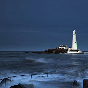 St. Marys Island And Lighthouse; Whitley Bay, Tyne And Wear, England