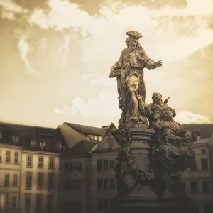 Statues Along Karl Bridge; Prague, Czech Republic