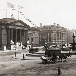 The Walker Art Gallery and The County Sessions House, Liverpool, England, in the late 19th century