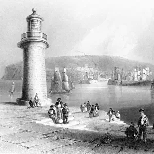 Whitehaven Harbour, Cumbria, England In The 19Th Century. From Cyclopaedia Of Useful Arts And Manufactures By Charles Tomlinson