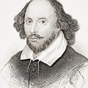 William Shakespeare 1564-1616 English Poet Playwright Dramatist And Actor From Old Englands Worthies By Lord Brougham And Others Published London Circa 1880 s