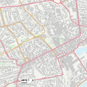 Postcode Sector Maps Wooden Jigsaw Puzzle Collection: AB - Aberdeen