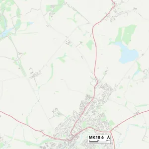Postcode Sector Maps Wooden Jigsaw Puzzle Collection: MK - Milton Keynes