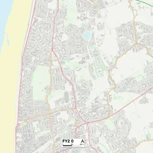 Postcode Sector Maps Wooden Jigsaw Puzzle Collection: FY - Blackpool