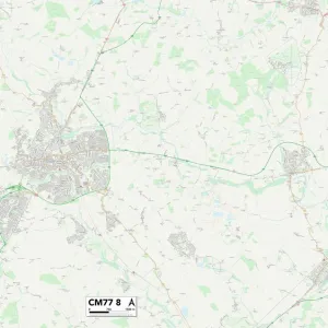 Postcode Sector Maps Wooden Jigsaw Puzzle Collection: CM - Chelmsford