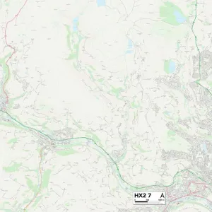 Postcode Sector Maps Wooden Jigsaw Puzzle Collection: HX - Halifax