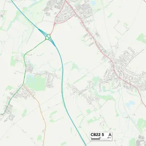 Postcode Sector Maps Wooden Jigsaw Puzzle Collection: CB - Cambridge