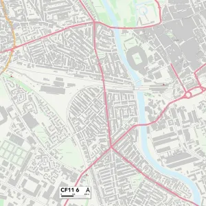 Postcode Sector Maps Wooden Jigsaw Puzzle Collection: CF - Cardiff