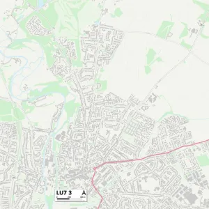 Postcode Sector Maps Wooden Jigsaw Puzzle Collection: LU - Luton