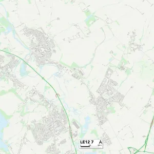 Postcode Sector Maps Wooden Jigsaw Puzzle Collection: LE - Leicester