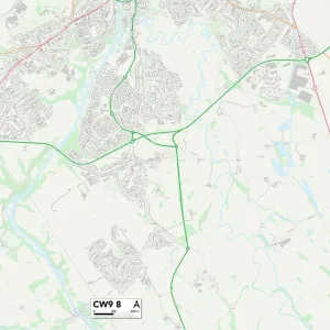Postcode Sector Maps Wooden Jigsaw Puzzle Collection: CW - Crewe