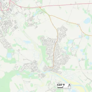 Postcode Sector Maps Wooden Jigsaw Puzzle Collection: CO - Colchester