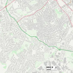 Postcode Sector Maps Wooden Jigsaw Puzzle Collection: DE - Derby