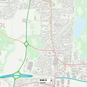 Postcode Sector Maps Wooden Jigsaw Puzzle Collection: EN - Enfield