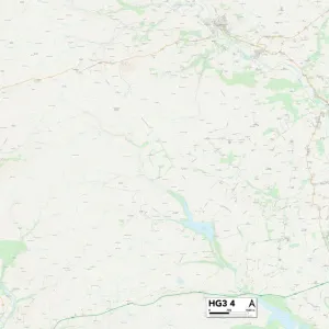 Postcode Sector Maps Wooden Jigsaw Puzzle Collection: HG - Harrogate
