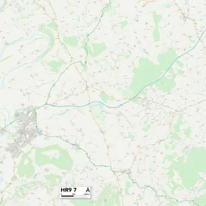 Postcode Sector Maps Wooden Jigsaw Puzzle Collection: HR - Hereford