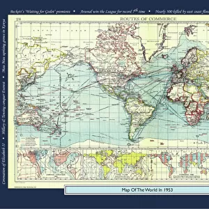 Historical World Events map 1953 UK version