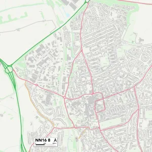 Postcode Sector Maps Wooden Jigsaw Puzzle Collection: NN - Northampton