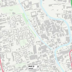 Postcode Sector Maps Wooden Jigsaw Puzzle Collection: HU - Hull