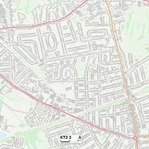 Kingston upon Thames KT3 3 Map