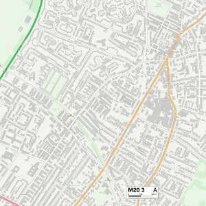 Postcode Sector Maps Wooden Jigsaw Puzzle Collection: M - Manchester