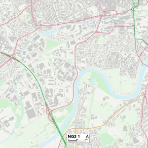 Postcode Sector Maps Wooden Jigsaw Puzzle Collection: NG - Nottingham