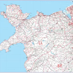Postcode Sector Map sheet 16 North Wales and Anglesey