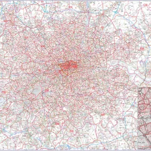 London and M25 Postcode Sector Map Print (Sheet 8) London and M25 Postcode Sector Map Print (Sheet 8)