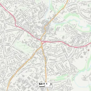 Mendip BA11 1 Postcode Sector Print Map Mendip BA11 1 Postcode Sector Print Map