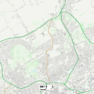 Prints of Postcode Sector Maps Prints: BB - Blackburn