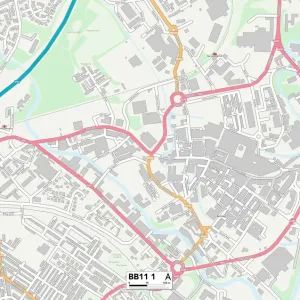 Burnley BB11 1 Postcode Sector Print Map Burnley BB11 1 Postcode Sector Print Map