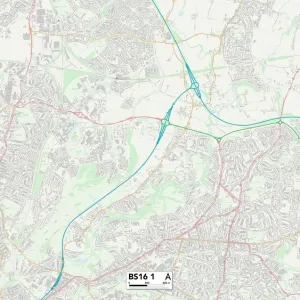 Bristol BS16 1 Postcode Sector Print Map Bristol BS16 1 Postcode Sector Print Map