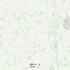 Uttlesford CB11 4 Postcode Sector Print Map Uttlesford CB11 4 Postcode Sector Print Map