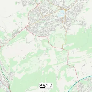 Caerphilly CF83 1 Postcode Sector Print Map Caerphilly CF83 1 Postcode Sector Print Map