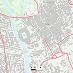 Cardiff CF10 1 Map
