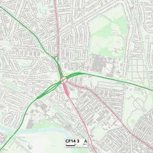 Cardiff CF14 3 Print Map Cardiff CF14 3 Print Map
