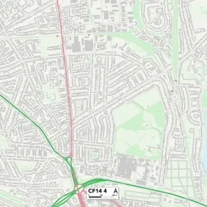 Cardiff CF14 4 Map