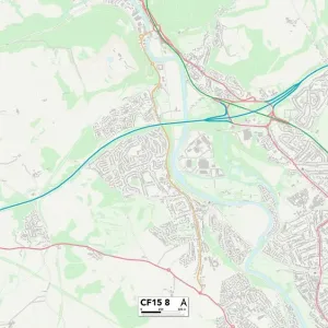 Cardiff CF15 8 Print Map Sector Cardiff CF15 8 Print Map Sector