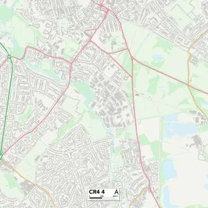 Merton CR4 4 Postcode Sector Print Map Merton CR4 4 Postcode Sector Print Map