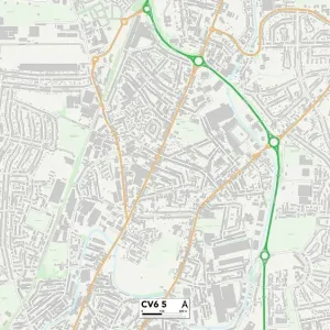 Prints of Postcode Sector Maps Prints: CV - Coventry