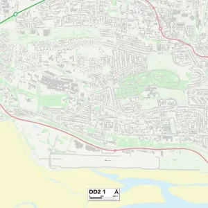 Dundee DD2 1 Postcode Sector Print Map