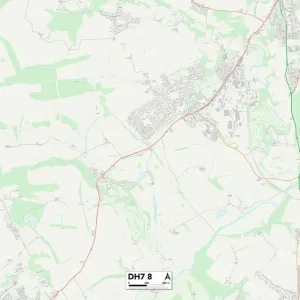 County Durham DH7 8 Print Map Sector County Durham DH7 8 Print Map Sector