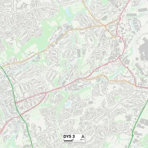 Dudley DY5 3 Postcode Sector Print Map Dudley DY5 3 Postcode Sector Print Map