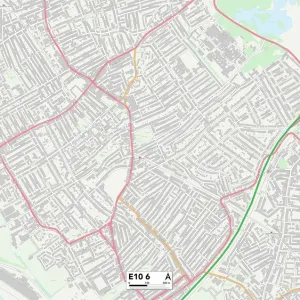 Hackney E10 6 Postcode Sector Print Map